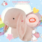 Jouet à Bascule Lapin avec Ceinture de Sécurité et Son, 18-36 Mois - Rose | Magi Jouets