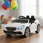 Voiture électrique enfants licence Mercedes SLC 300 12V V. Max. 5 Km/h effets sonores lumineux télécommande blanc