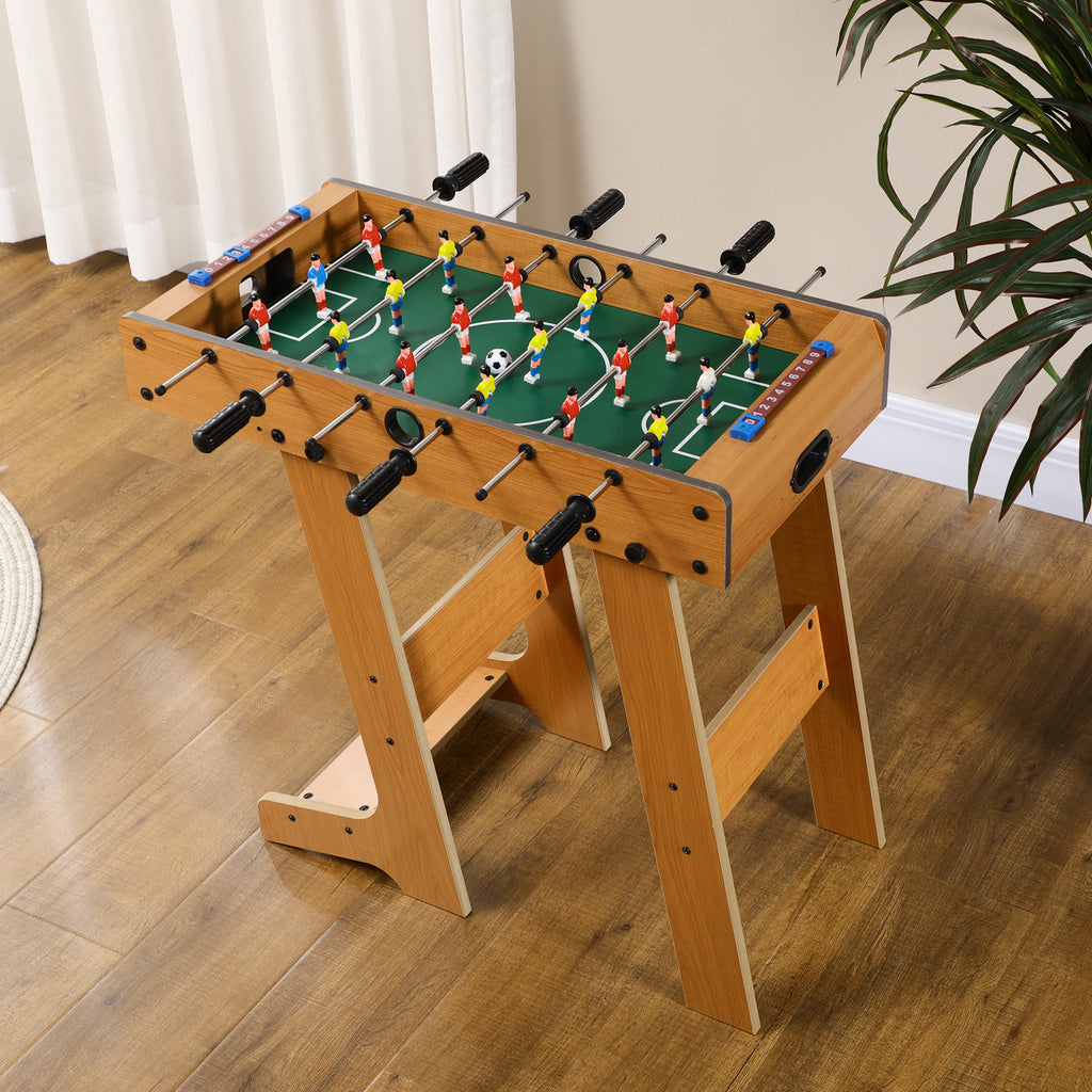Babyfoot Pliable en Bois 18 Joueurs avec 2 Ballons et Tableau de Score, 69x37x70 cm | Magi Jouets