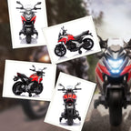 Moto électrique pour enfants 12V moto porteur Honda pour enfants 3 à 6 ans avec musique, phares rouge