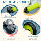 Tricycle Enfant avec Sonnette, Panier et Selle Réglable à Dossier, 2-5 Ans - Noir | Magi Jouets