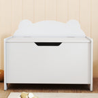 Coffre à Jouets Enfant Forme d'Ours avec Couvercle Rabattable, 60x38x48 cm - Blanc | Magi Jouets