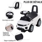Porteur Bébé avec Klaxon, Compteurs Factices et Coffre à Jouets, 12-36 Mois - Blanc | Magi Jouets