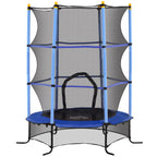 Trampoline Enfant Ø1,63 m avec Filet de Sécurité et Porte Zippée - Bleu | Magi Jouets