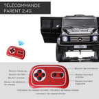 Voiture véhicule électrique enfant licence officielle Mercedes 12 V télécommande parentale, V. Max. 5 Km/h - noir