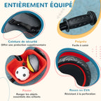 Tricycle Enfant Évolutif avec Siège Réglable, 2 Paniers et Ceinture, 2-5 Ans - Rouge/Noir | Magi Jouets