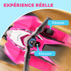 Quad Électrique Enfant 6V, Vitesse 2,8 km/h, Phares LED et Klaxon - Rose | Magi Jouets