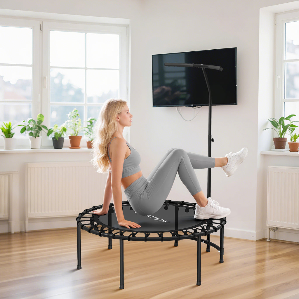 Trampoline de Fitness Ø102x132 cm, Cordes Élastiques, Capacité 100 kg - Noir | Magi Jouets