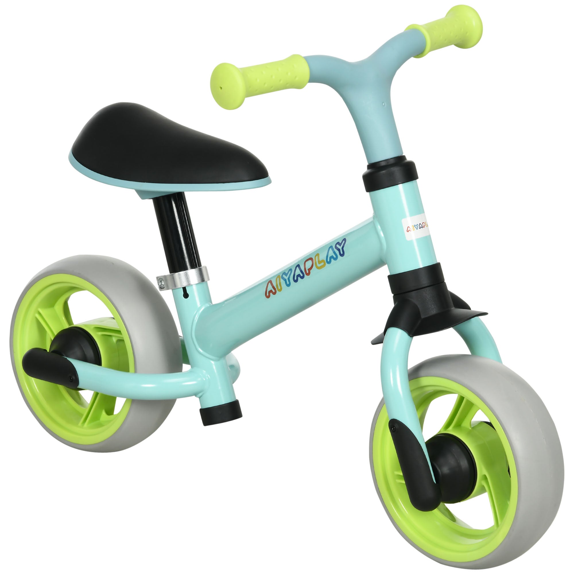 Vélo d'équilibre pour bébé siège réglable roues EVA jouet enfant pour bébé 18-48 mois pour garçons et filles vert