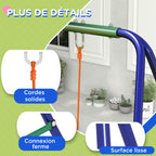 Portique Balançoire Enfant 2 Sièges, Structure Métal Charge Max 90 kg - Multicolore | Magi Jouets