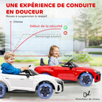 Voiture électrique enfant 12 V - véhicule électrique avec télécommande parentale fournie - V. Max. 5 Km/h - effets sonores, lumineux - Audi RS E-tron GT rouge