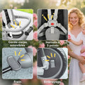 Tricycle Bébé Évolutif 6 en 1 Pliable avec Poignée Parentale et Siège Pivotant 360° - Gris | Magi Jouets
