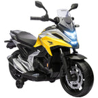 Moto Porteur Électrique Honda pour Enfants 3-6 Ans avec Musique et Phares - Jaune | Magi Jouets