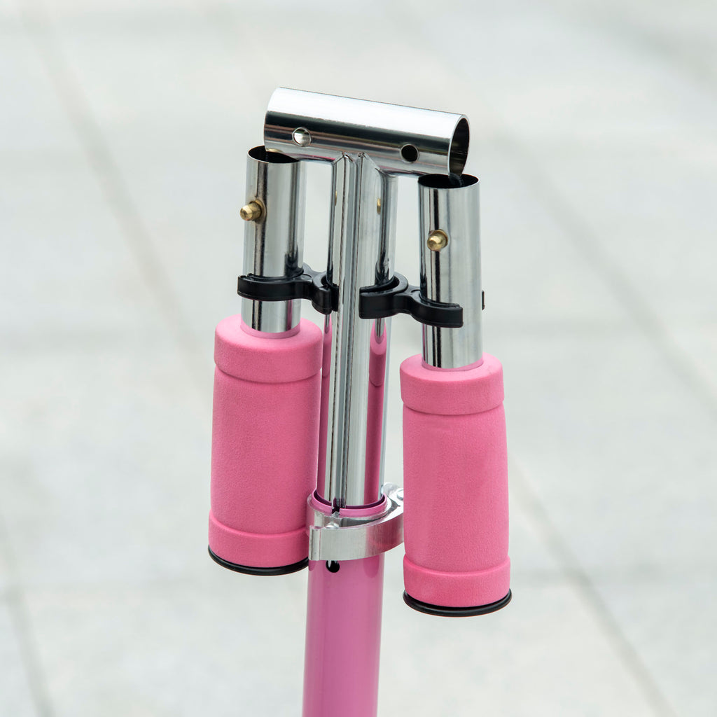 Trottinette pour enfants de 3 à 7 ans pliable roues lumineuses en PU musique 67 x 32 x 78 cm rose