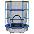 Trampoline Enfant Ø1,40 m avec Filet de Sécurité et Porte Zippée - Bleu | Magi Jouets