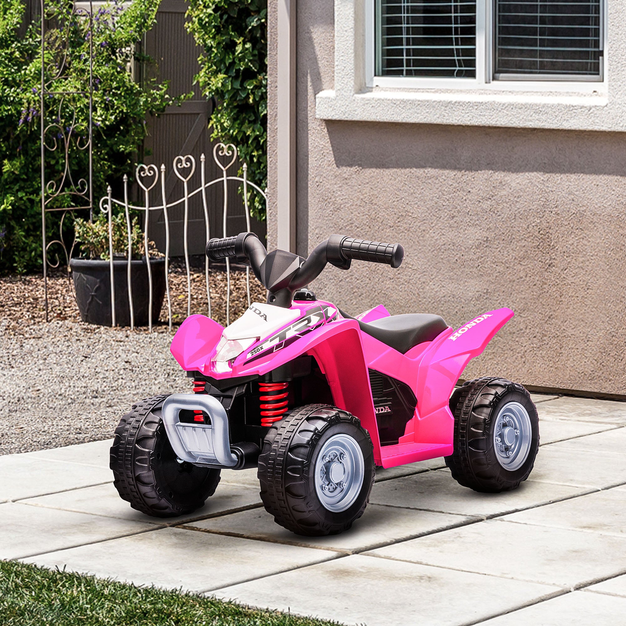Quad Électrique Enfant 6V, Vitesse 2,8 km/h, Phares LED et Klaxon - Rose | Magi Jouets