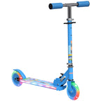 Trottinette pour enfants de 3 à 7 ans pliable roues lumineuses en PU musique 67 x 32 x 78 cm bleu