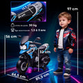 Moto Électrique Enfant 6V avec Musique et Effets Lumineux - Bleu | Magi Jouets