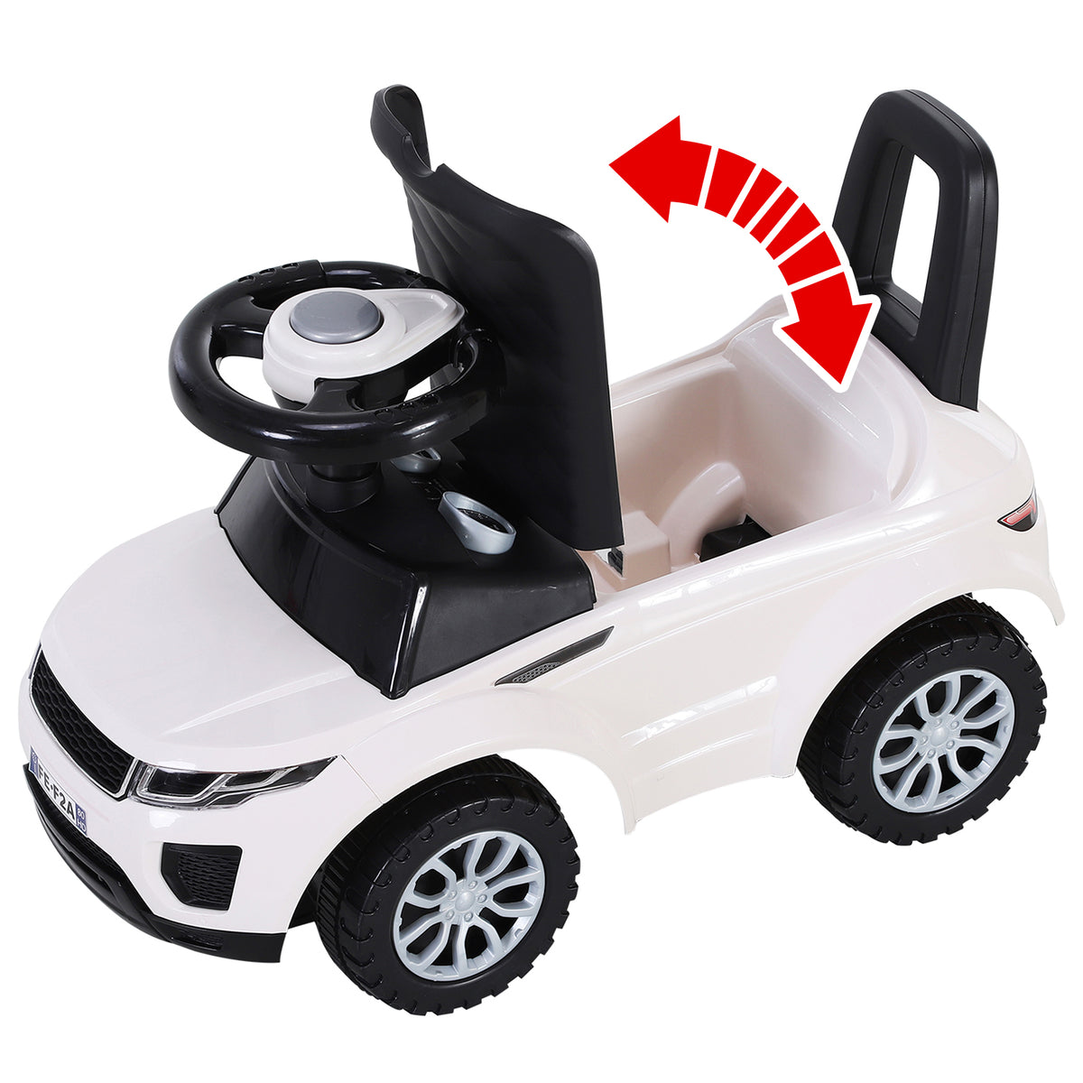 Porteur Bébé avec Klaxon, Compteurs Factices et Coffre à Jouets, 12-36 Mois - Blanc | Magi Jouets