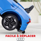 Voiture électrique enfant 12 V - véhicule électrique avec télécommande parentale fournie - V. Max. 5 Km/h - effets sonores, lumineux - Audi RS E-tron GT bleu