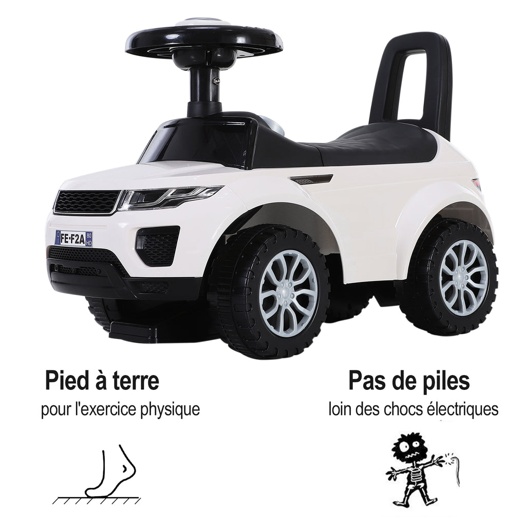 Porteur Bébé avec Klaxon, Compteurs Factices et Coffre à Jouets, 12-36 Mois - Blanc | Magi Jouets