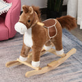 Cheval à Bascule Selle Confort en Bois de Peuplier, 65x32,5x61 cm - Marron | Magi Jouets