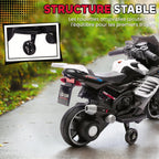 Moto Électrique Enfant 6V avec Effets Lumineux et Sonores - Blanc | Magi Jouets