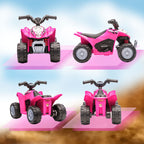 Quad Électrique Enfant 6V, Vitesse 2,8 km/h, Phares LED et Klaxon - Rose | Magi Jouets