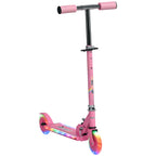 Trottinette pour enfants de 3 à 7 ans pliable roues lumineuses en PU musique 67 x 32 x 78 cm rose